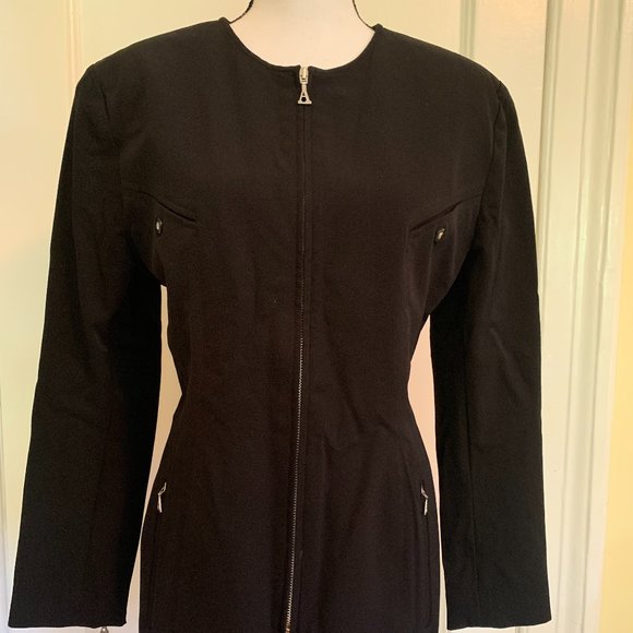 VTG Anne Klein 3/4 Length Nylon Blend Jacket, Size 10 (Fit Similar to Size 6) - Picture 1 of 7